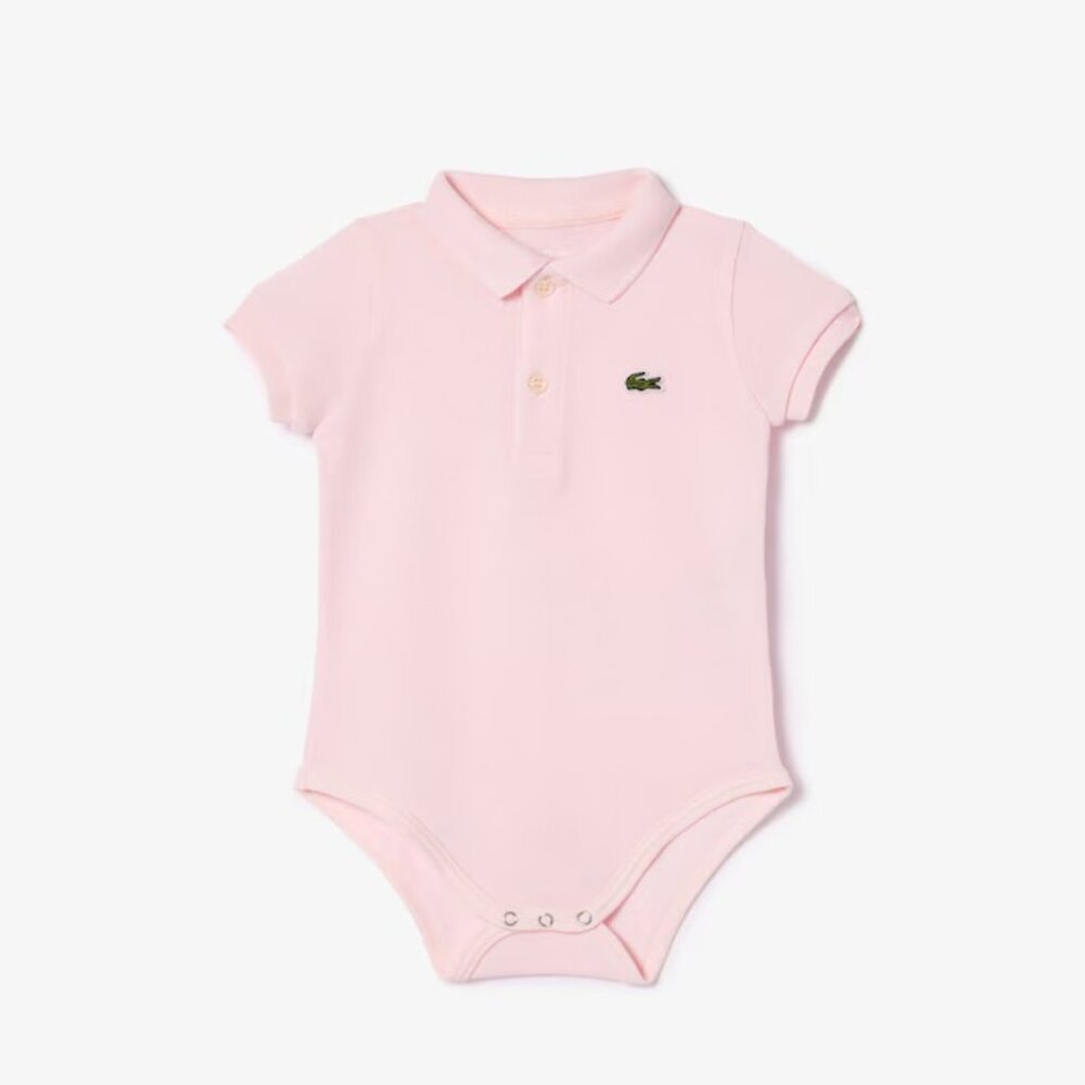 Lacoste baby pink pique polo onesie 6M, NWT